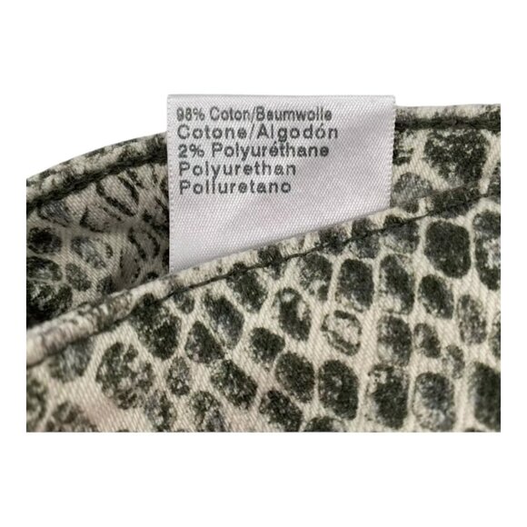 Adriano Goldschmied High-Rise Straight Snake Print Cropped Jeans Size 30 - Picture 9 of 10